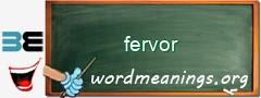 WordMeaning blackboard for fervor